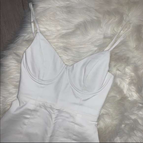 Princess Polly Novella Mini Dress White Sz 0 4 - Picture 6 of 8